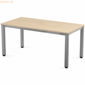 Rocada Schreibtisch Executive BxTxH 140x80x73cm Gestell verchromt Plat