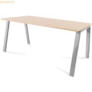 Rocada Schreibtisch Blanca BxTxH 160x80x73cm Gestell verchromt Platte