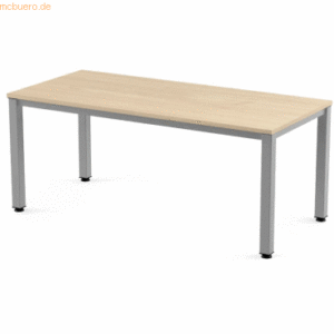 Rocada Schreibtisch Executive BxTxH 180x80x73cm Gestell grau Platte Me