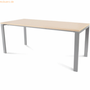 Rocada Schreibtisch Total BxTxH 180x80x73cm Gestell grau Platte Melami