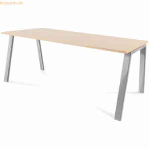 Rocada Schreibtisch Blanca BxTxH 180x80x73cm Gestell verchromt Platte