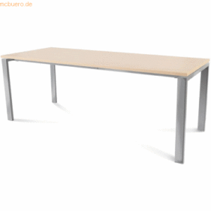 Rocada Schreibtisch Total BxTxH 200x80x73cm Gestell verchromt Platte M