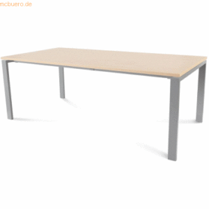 Rocada Schreibtisch Total BxTxH 200x100x73cm Gestell grau Platte Melam