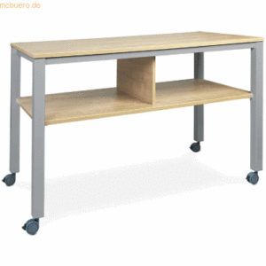 Rocada Stehtisch Executive BxTxH 160x80x100cm Gestell grau Platte Mela