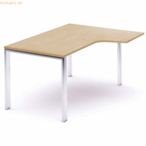 Rocada Schreibtisch Total L-Form rechts BxTxH 160x120x73cm Gestell ver