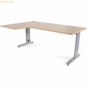 Rocada Schreibtisch Metal L-Form links 180x120x72cm Platte einstellbar