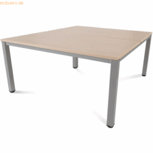 Rocada Mehrfacharbeitstisch Executive BxTxH 160x163x73cm Gestell grau