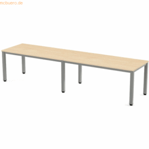 Rocada Mehrfacharbeitstisch Executive BxTxH 320x80x73cm Gestell grau P