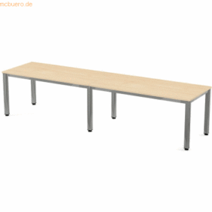 Rocada Mehrfacharbeitstisch Executive BxTxH 320x80x73cm Gestell verchr