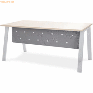 Rocada Fußraumblendeblende für Schreibtisch Metal 160cm (137x30cm) gra