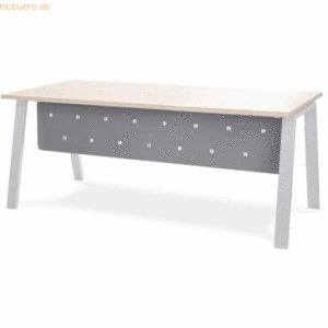 Rocada Fußraumblendeblende für Schreibtisch Metal 180cm (157x30cm) gra