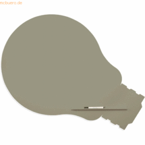 Rocada Symbol-Tafel Skinshape Glühbirne lackiert 75x115cm RAL 7033 zem