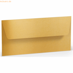 10 x Paperado Briefumschläge DL Nassklebung VE=5 Stück Gold