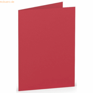 10 x Paperado Doppelkarte A7 hoch VE=5 Stück Rot