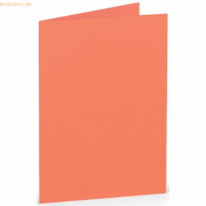 10 x Paperado Doppelkarte A7 hoch VE=5 Stück Coral