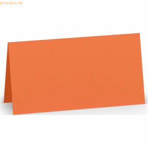 10 x Paperado Tischkarten 10x10cm VE=5 Stück Orange