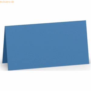 10 x Paperado Tischkarten 10x10cm VE=5 Stück Stahlblau