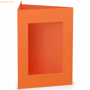 10 x Paperado Passepartoutkarte B6 eckig VE=5 Stück Orange