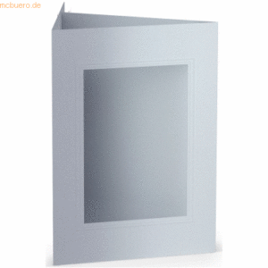 10 x Paperado Passepartoutkarte B6 eckig VE=5 Stück marble white