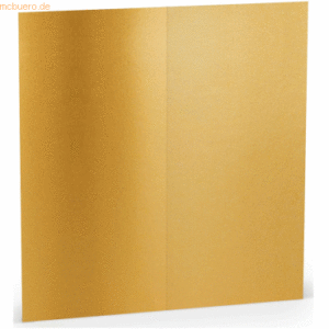 10 x Paperado Doppelkarte DL hoch VE=5 Stück Gold