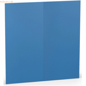 10 x Paperado Doppelkarte DL hoch VE=5 Stück Stahlblau