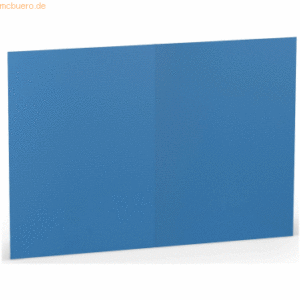 10 x Paperado Doppelkarte A6 hoch VE=5 Stück Stahlblau