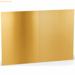10 x Paperado Doppelkarte A5 hoch VE=5 Stück Gold