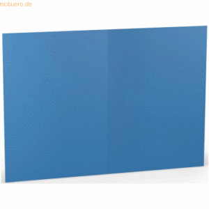 10 x Paperado Doppelkarte A5 hoch VE=5 Stück Stahlblau