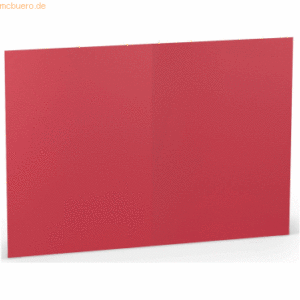 10 x Paperado Doppelkarte B6 hoch VE=5 Stück Rot