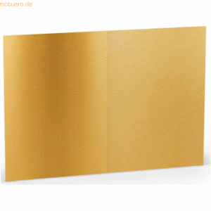 10 x Paperado Doppelkarte B6 hoch VE=5 Stück Gold