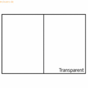 10 x Paperado Doppelkarte B6 hoch VE=5 Stück transparent Hochweiß