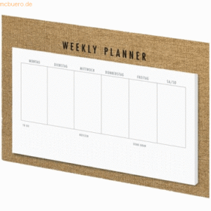 S.O.H.O. Wochenkalender Weekly Plan 52 Seiten 240x135 mm Hazelnut