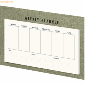 S.O.H.O. Wochenkalender Weekly Plan 52 Seiten 240x135 mm grün