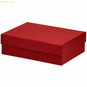 3 x Rössler Geschenkverpackung Boxline 196x264x80mm Rot