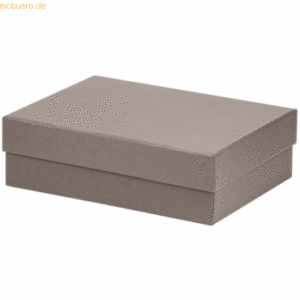 3 x Rössler Geschenkverpackung Boxline 196x264x80mm Taupe