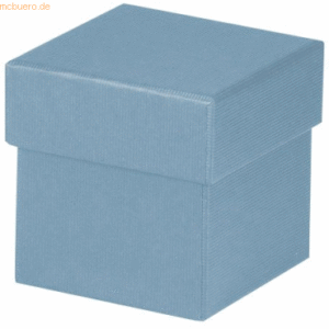 4 x Rössler Geschenkverpackung Boxline 65x65x65mm Denim