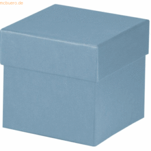 4 x Rössler Geschenkverpackung Boxline 105x105x105mm Denim