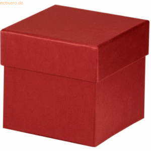 4 x Rössler Geschenkverpackung Boxline 105x105x105mm Rot