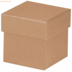 4 x Rössler Geschenkverpackung Boxline 65x65x65mm Kraft