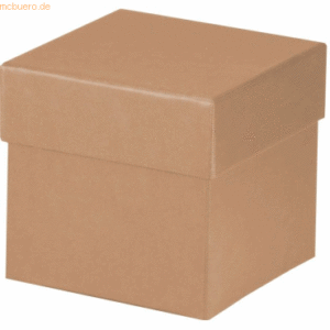 4 x Rössler Geschenkverpackung Boxline 105x105x105mm Kraft