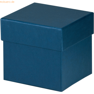 4 x Rössler Geschenkverpackung Boxline 105x105x105mm Navy
