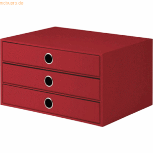S.O.H.O. Schubladenbox Rot 3 Schübe A4