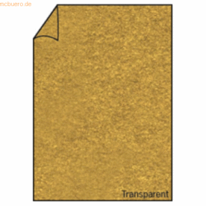 100 x Paperado Briefpapier A4 100g/qm Transparent Gold