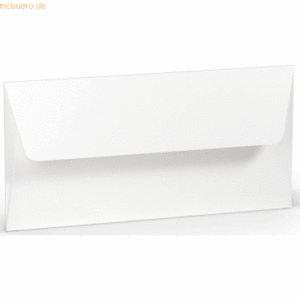 50 x Paperado Briefumschlag DL Nassklebung Seidenfutter Weiß