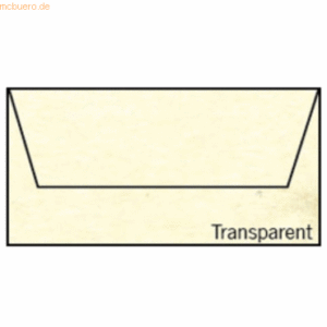 50 x Paperado Briefumschlag Fine Paper DL Nassklebung Transparent Marm
