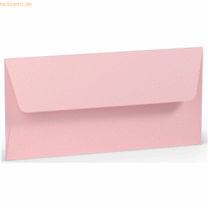 50 x Paperado Briefumschlag DL Nassklebung Seidenfutter Flamingo