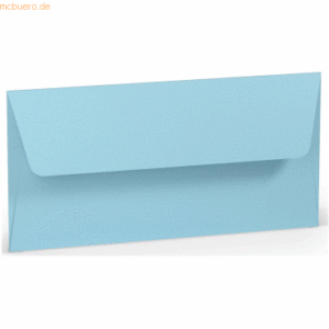 50 x Paperado Briefumschlag DL Nassklebung Seidenfutter Aqua