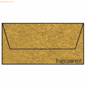 50 x Paperado Briefumschlag Fine Paper DL Nassklebung Transparent Gold
