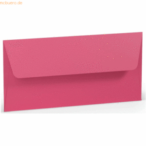 50 x Paperado Briefumschlag DL Nassklebung Seidenfutter Fuchsia