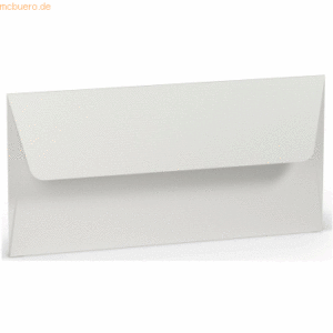 50 x Paperado Briefumschlag DL Nassklebung Seidenfutter Eisgrau